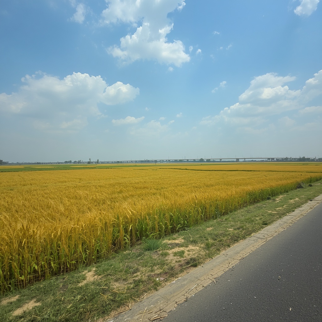 Agricultural farmlands near Jewar Airport